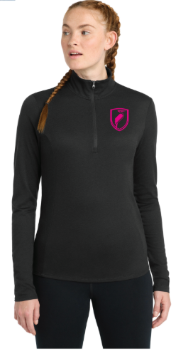 Ladies 1/4 Zip Moisture Wick Pullover